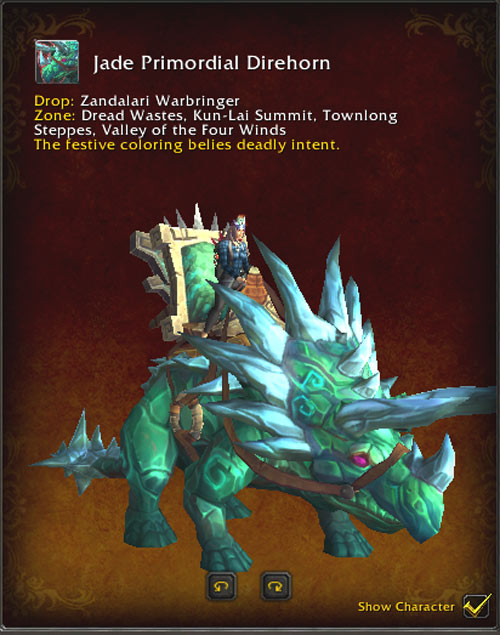 Jade Primordial Direhorn