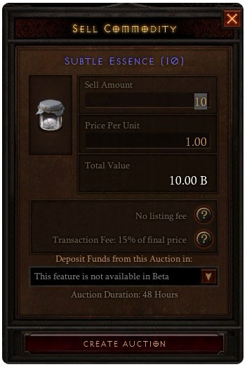 Diablo 3 Real-money Auction House